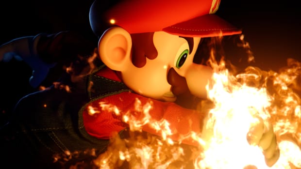 Mario during Sora's reveal in Super Smash Bros. Ultimate